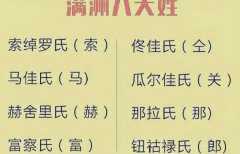 满族八大姓氏分别改成了什么汉姓：佟关