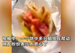 顾客买肉饼咬下去发现全是活蛆 去找商家